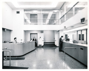 The new lobby of the Portland State College Library in 1960.