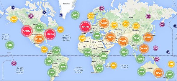 PDXScholar readership map