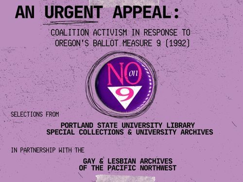 Poster: An Urgent Appeal: Coalition Activism In Response to Oregon\'s Ballot Measure 9 (1992)