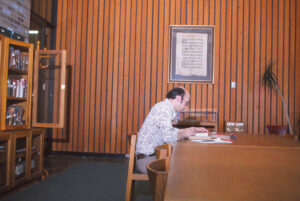 Researcher in Special Collections in the 1970s