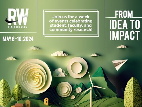 Research Week: From Idea to Impact - May 6-10, 2024; Join us for a week of events celebrating student, faculty, and community research.